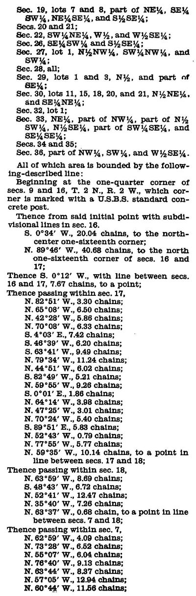 image of land coordinates contained in this executive order