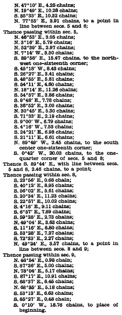image of land coordinates contained in this executive order