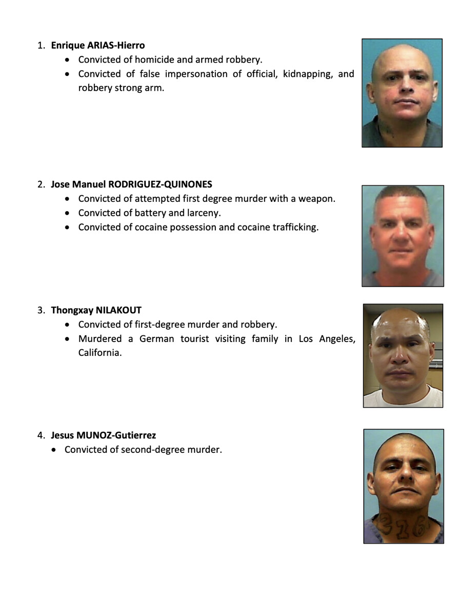 picture of various criminals