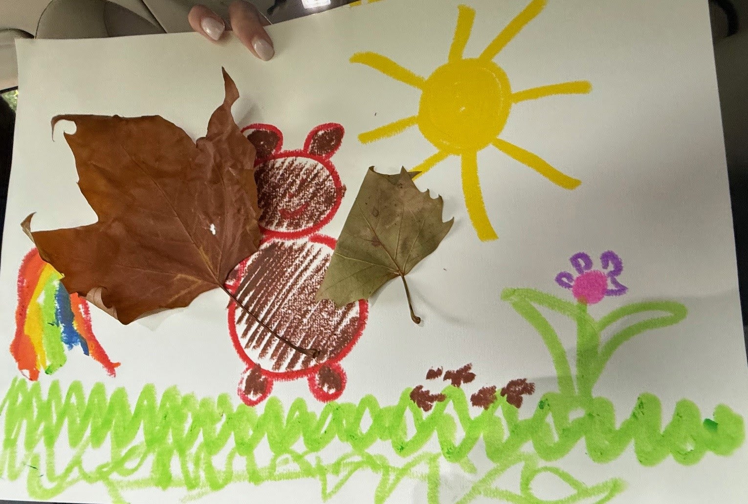 an image of FLOTUS drawing she made with the children