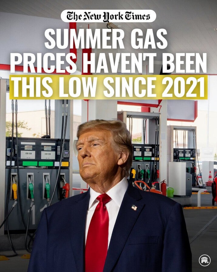 image of New York Times headline related to gas prices