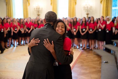 president obama dancing with Girls Nation participant