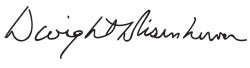 Dwight D. Eisenhower's signature