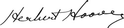 Signature of Herbert Hoover