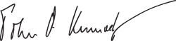 Signature of John F. Kennedy